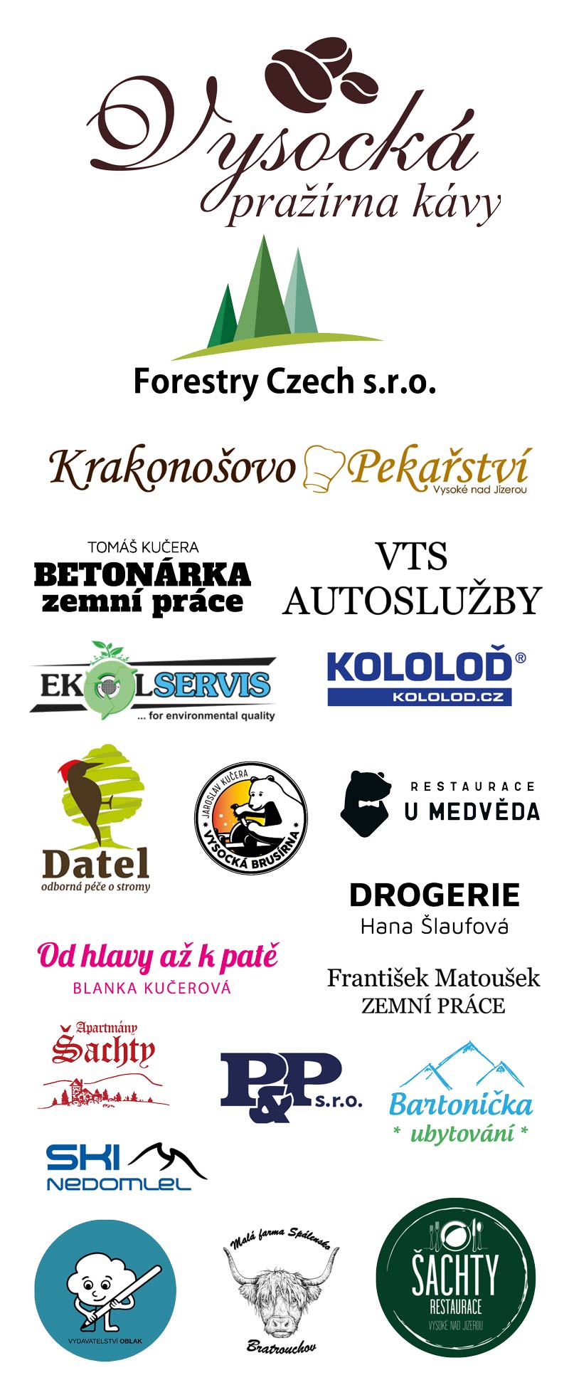 Sponzoři Vysocké řemeslné pouti 2025